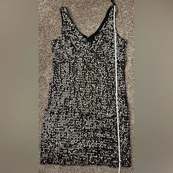 AB Studio Women’s Black and gold sequence dress size 16 - Picture 2 of 6